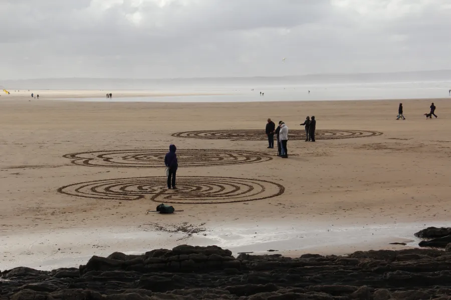 labyrinths on the beach