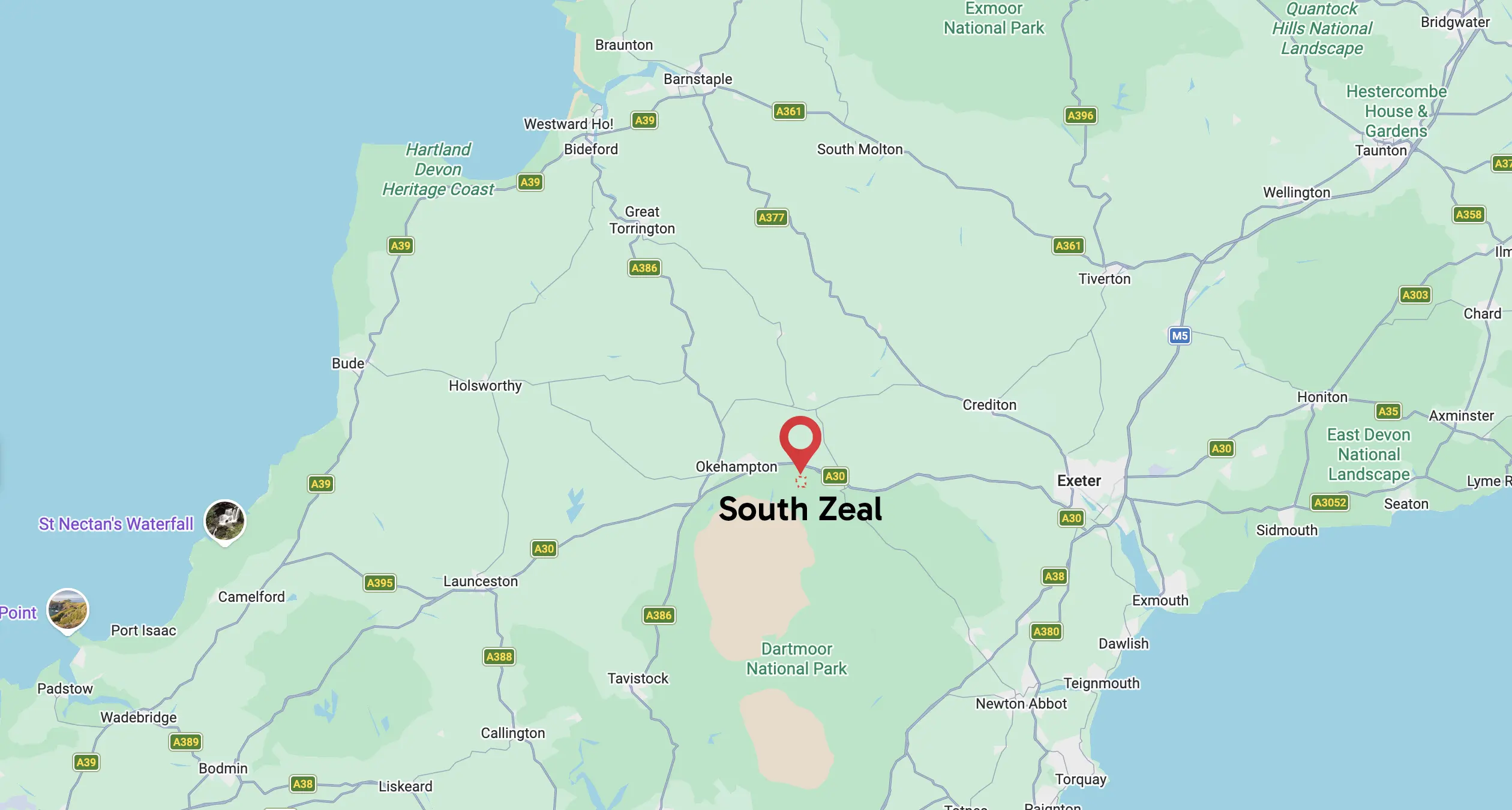 South Zeal Map 1
